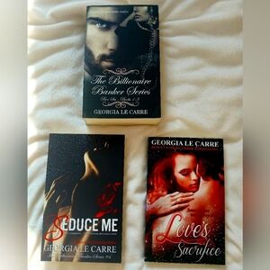 Source Unknown Romance Novel Set - Black, Red, White Covers